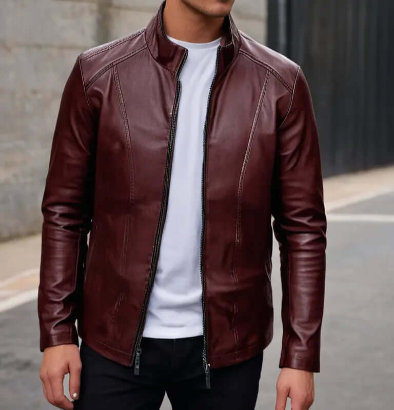 Men's Casual Faux Leather Jacket Hatch Sports