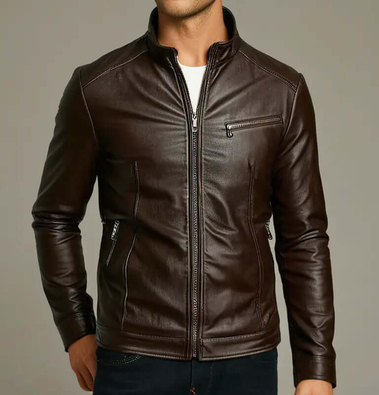Men's Casual Faux Leather Jacket Hatch Sports