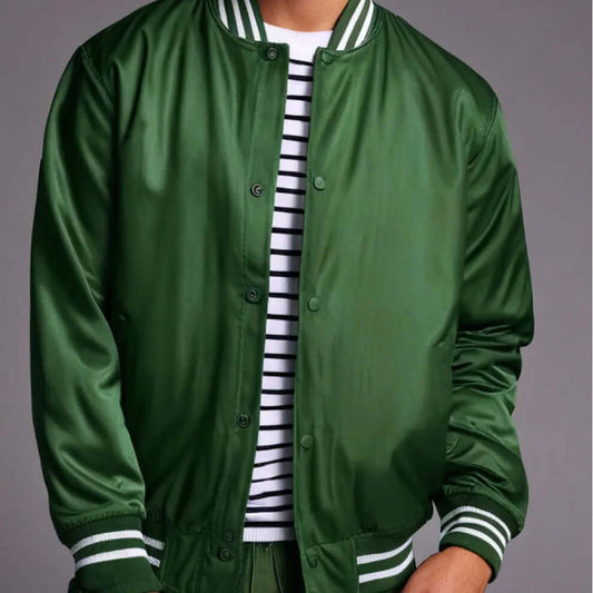 Hatch Sports Mens Satin Jacket All Green Hatch Sports