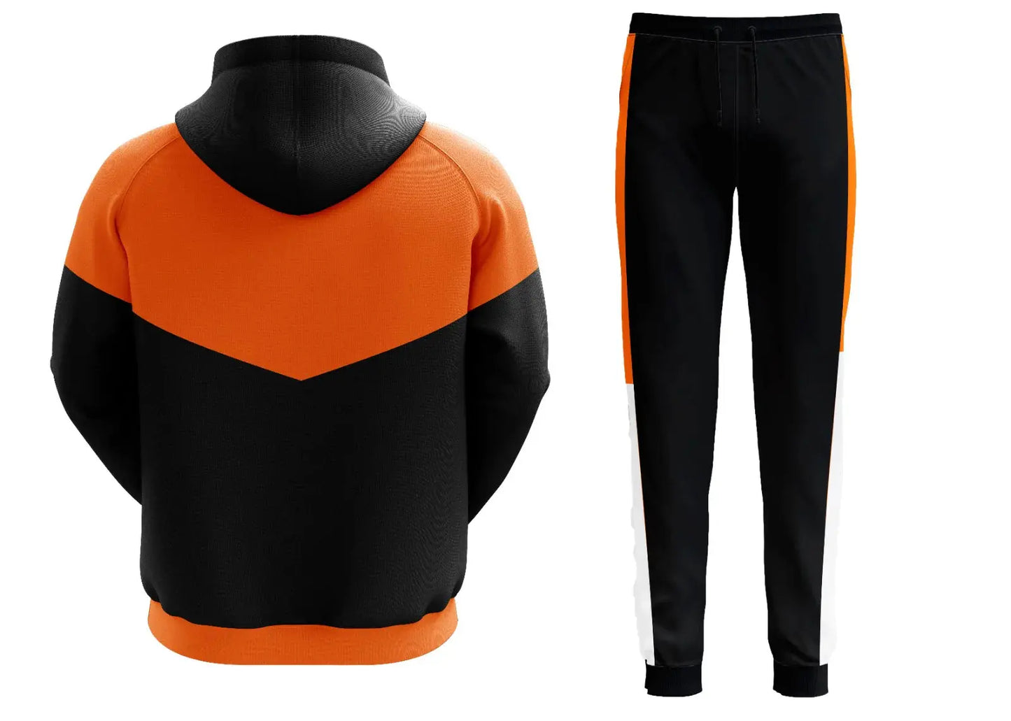 Hooded Plain Tracksuit Fleece Ribbed Cuff Sweatshirts Cotton Blend Joggers Oversize - Hatch Sports