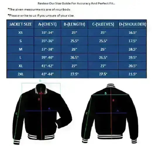 Men's Classic Letterman Varsity Leather Bomber Jacket - Hatch Sports
