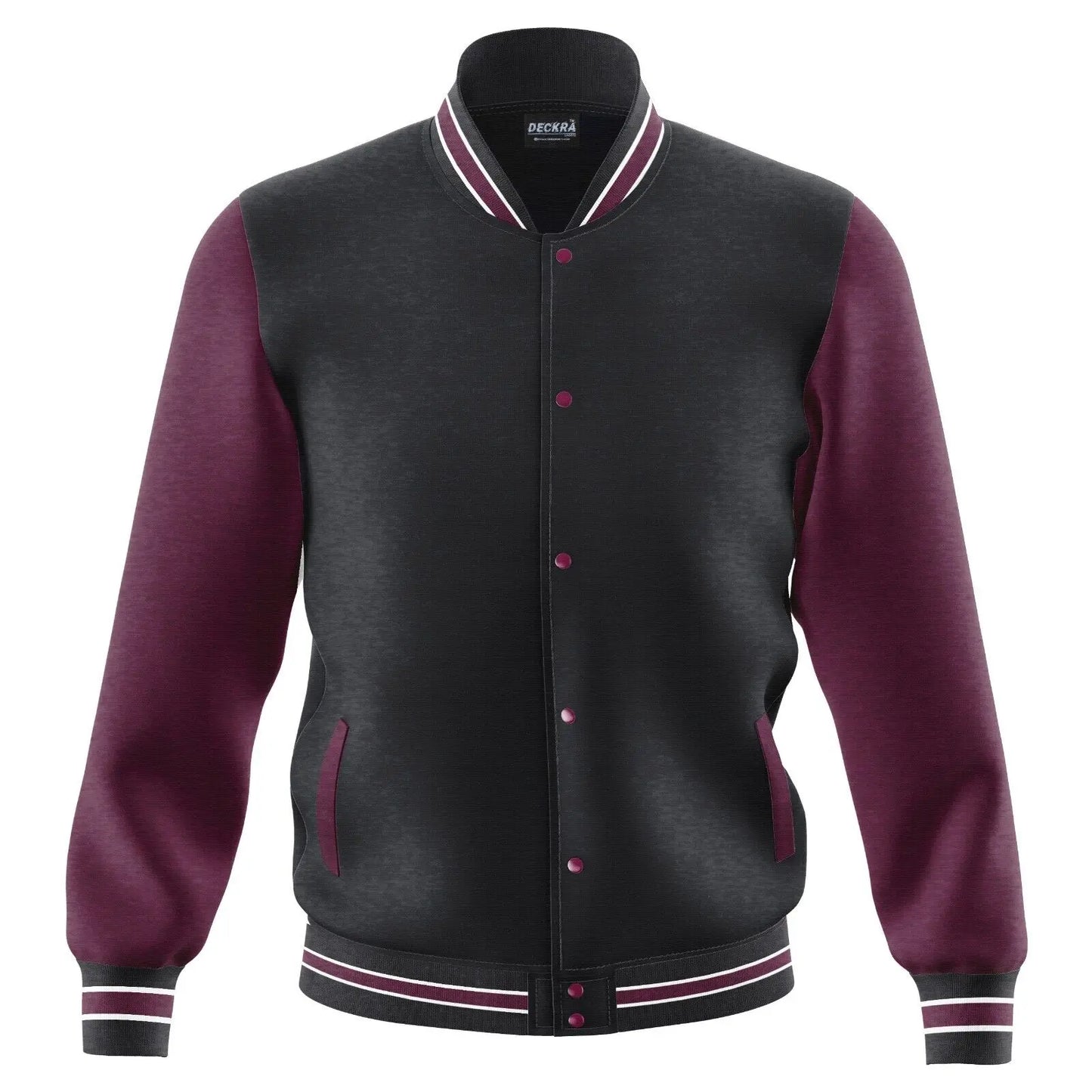 New Men's Premium Classic Snap Button Vintage Baseball Letterman Varsity Jacket - Hatch Sports