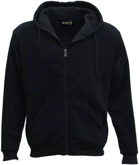 Adult Unisex Zip Plain Fleece Hoodie Hooded Jacket Mens Sweatshirt Jumper XS - 5XL - Hatch Sports