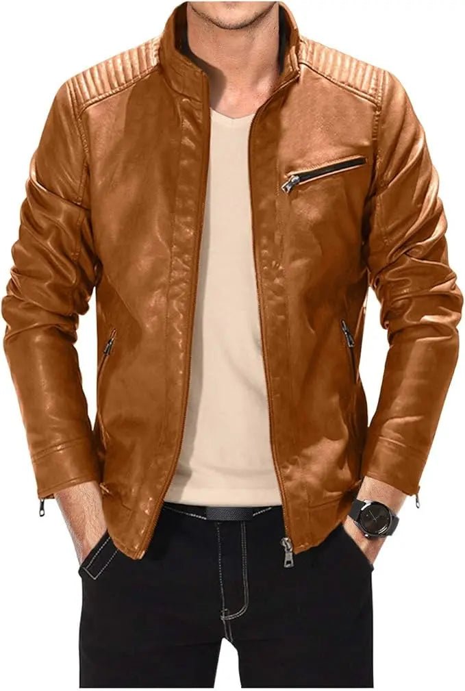 Leather Jacket Men Lightweight Bomber Jackets and Coats - Hatch Sports