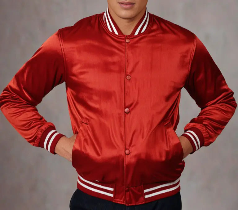 Hatch Sports Mens Satin Jacket Red Hatch Sports