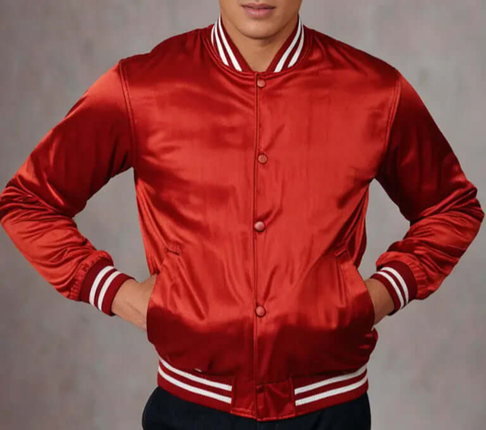 Hatch Sports Mens Satin Jacket Red Hatch Sports