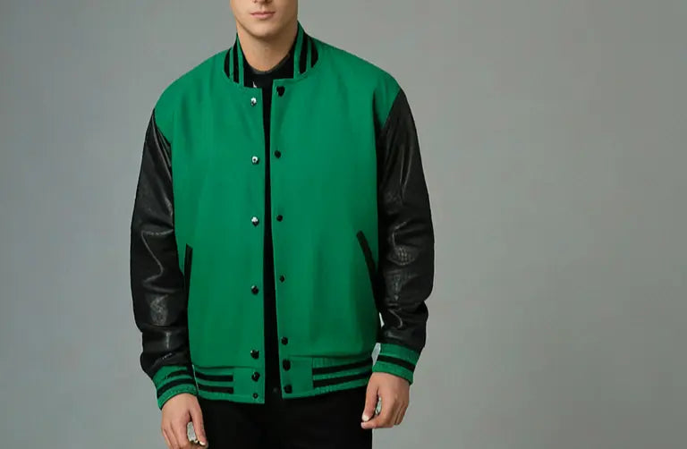 Letterman Jacket Baseball Wool and Leather Varsity Hatch Sports