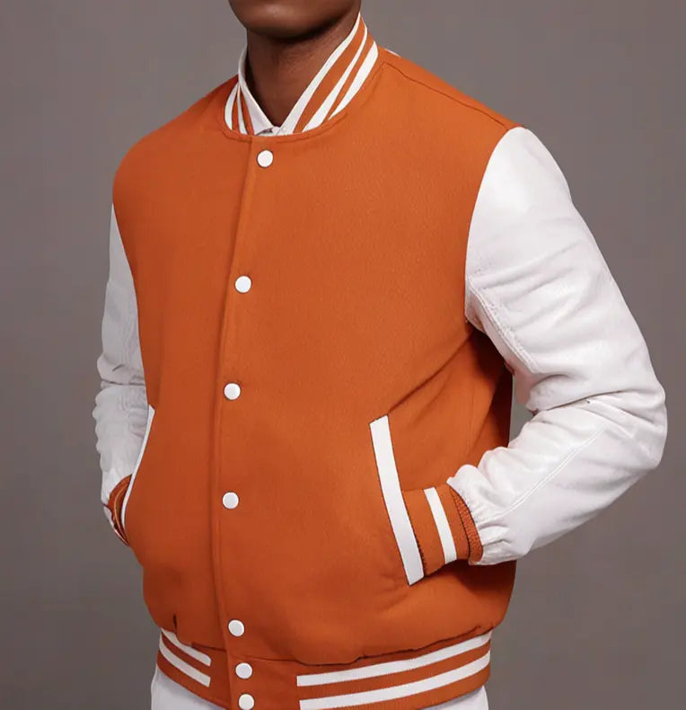 Hatch Sports Men’s Varsity Baseball Letterman Jacket Wool Body Hatch Sports