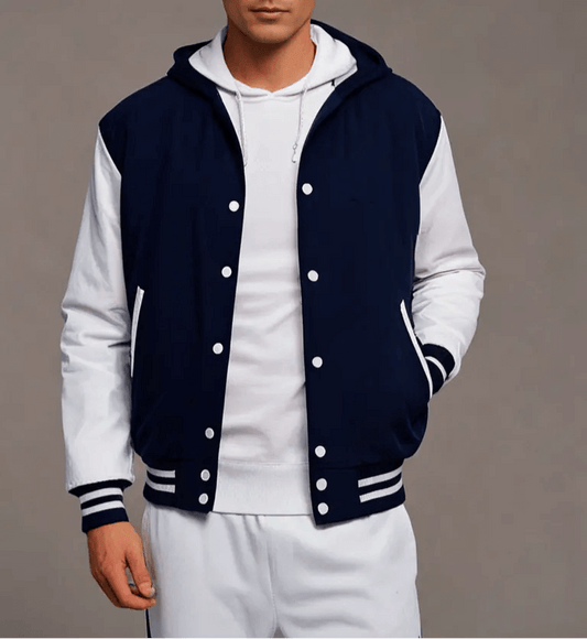 Hatch Sports Mens Varsity Baseball Hoodie Style Wool Body Hatch Sports
