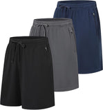 Pack of 3 Mens Gym Running Shorts Workout Basketball Gym Sports Shorts
