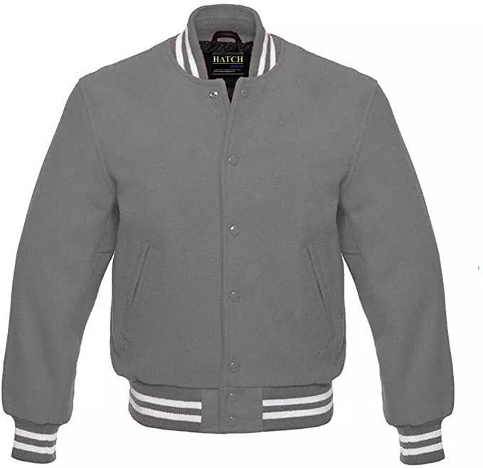 Hatch Sports Mens Premium Quality Classic All Wool College Baseball Letterman Varsity Jacket