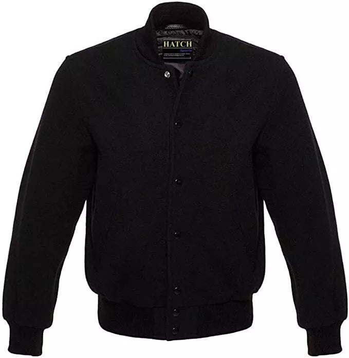 Hatch Sports Mens Premium Quality Classic All Wool College Baseball Letterman Varsity Jacket