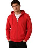 Adult Unisex Zip Plain Fleece Hoodie Hooded Jacket Mens Sweatshirt Jumper XS-5XL
