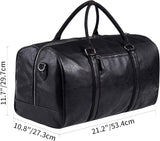 Oversized Duffle Travel Bag Waterproof Leather Weekend Bag Large Carry On