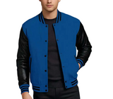 Men's Varsity Baseball Jacket Wool Body Leather Arms