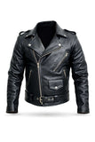 Mens Leather Jacket Genuine Cowhide Motorcycle Coat Fashion Motorbike Jacket Hatch Sports