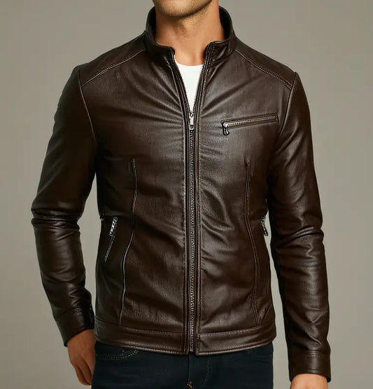 Men's Casual Faux Leather Jacket Hatch Sports