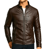 Men's Casual Faux Leather Jacket