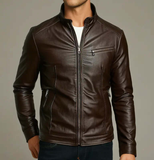 Men's Casual Faux Leather Jacket Hatch Sports
