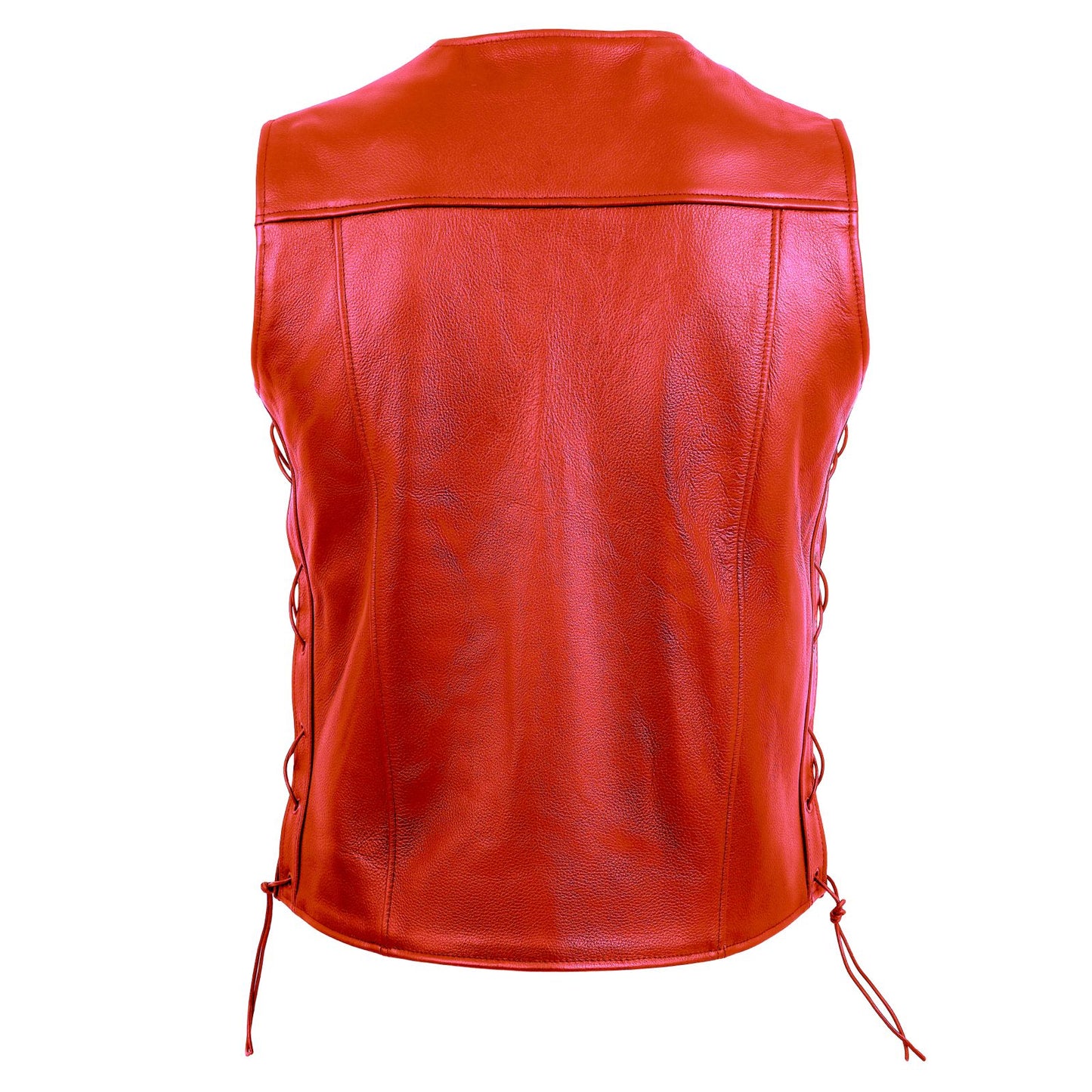 Premium Classic Men's Genuine Leather Vest Stylish High Quality Motorcycle Vest