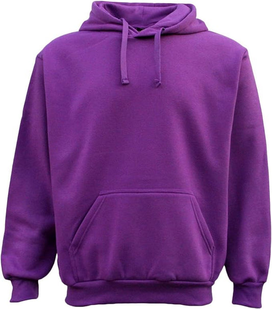 Adult Unisex Men's Basic Plain Hoodie Pullover Sweater Sweatshirt Jumper XS-8XL