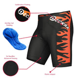Mens Cycling Shorts Gel Padded Road Cycling MTB Knicks Bicycle Tights with anti-bac gel padding and elastic gripper details.