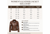 Women's Blue Waxed cowhide Leather Biker Style Jacket