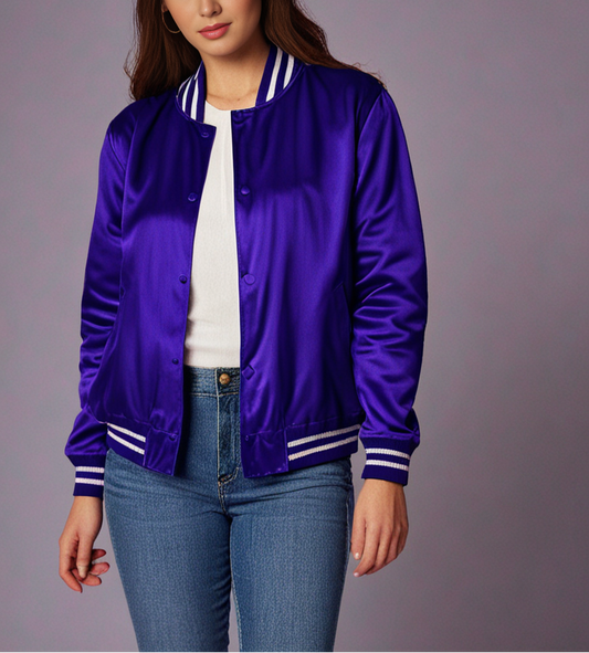 Hatch Sports Women Satin Jacket All Purple Hatch Sports