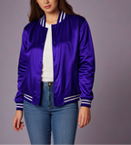 Hatch Sports Women Satin Jacket All Purple