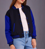 Hatch Sports Woman Jacket Wool+Leather Navy Blue/Blue Hatch Sports