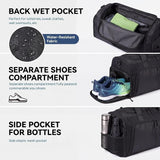 Gym Bag with Shoes Compartment and Wet Pocket, 40L Gym Duffle Bag