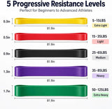 Resistance Bands Set 5, Natural Latex Fitness Bands