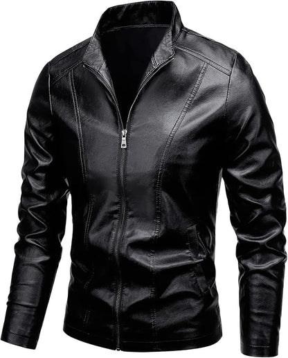 Men's Casual Faux Leather Jacket