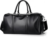 Leather Travel Duffel Bag, Weekender Overnight Bag Waterproof Leather Carry On Travel Bag