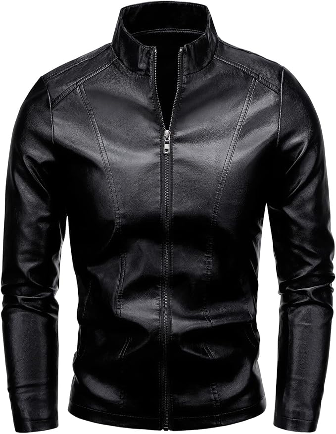 Men's Casual Faux Leather Jacket