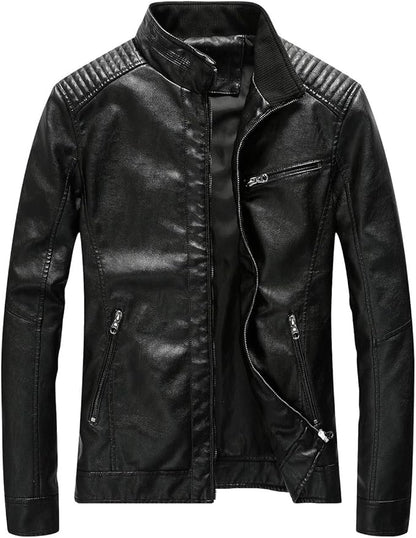 Leather Jacket Men Lightweight Bomber Jackets and Coats