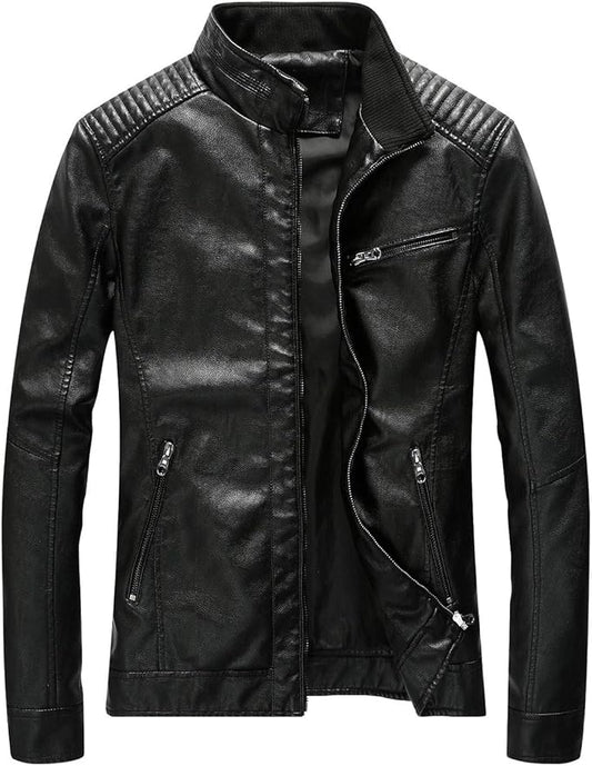 Leather Jacket Men Lightweight Bomber Jackets and Coats