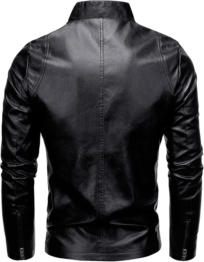 Men's Casual Faux Leather Jacket