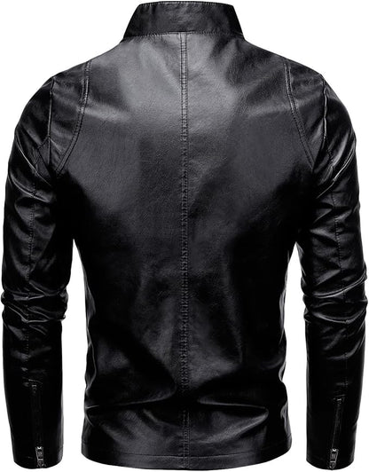 Men's Casual Faux Leather Jacket
