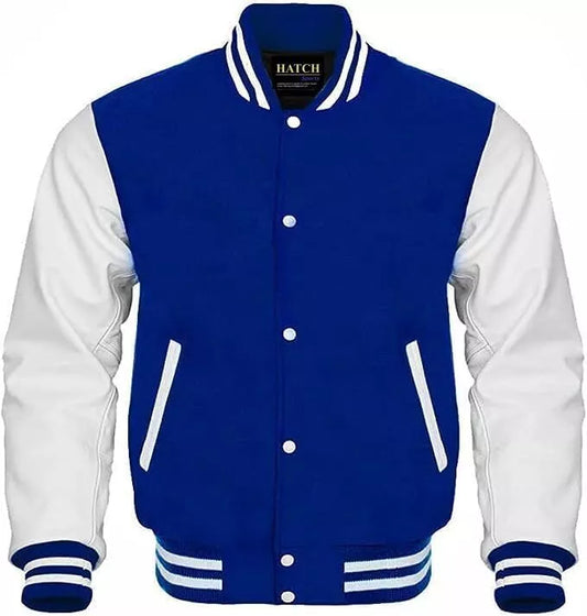 varsity jacket blue white