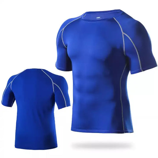 compression shirt blue