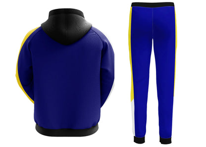 Hooded Plain Tracksuit Fleece Ribbed Cuff Sweatshirts Cotton Blend Joggers Oversize