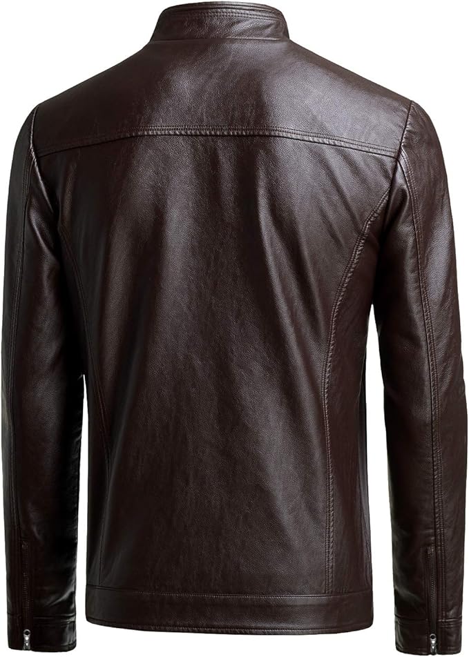 Men's Casual Faux Leather Jacket