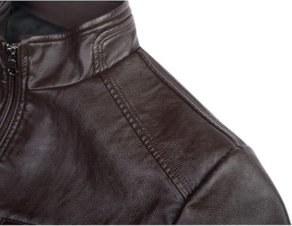 Men's Casual Faux Leather Jacket