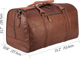 Oversized Travel Duffel Bag Waterproof Leather Weekend Bag Gym Sports