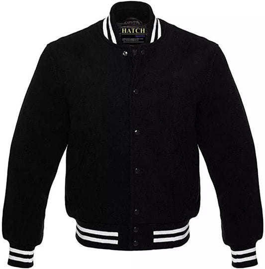 Hatch Sports Mens Premium Quality Classic All Wool College Baseball Letterman Varsity Jacket
