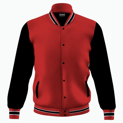 New Men's Premium Classic Snap Button Vintage Baseball Letterman Varsity Jacket