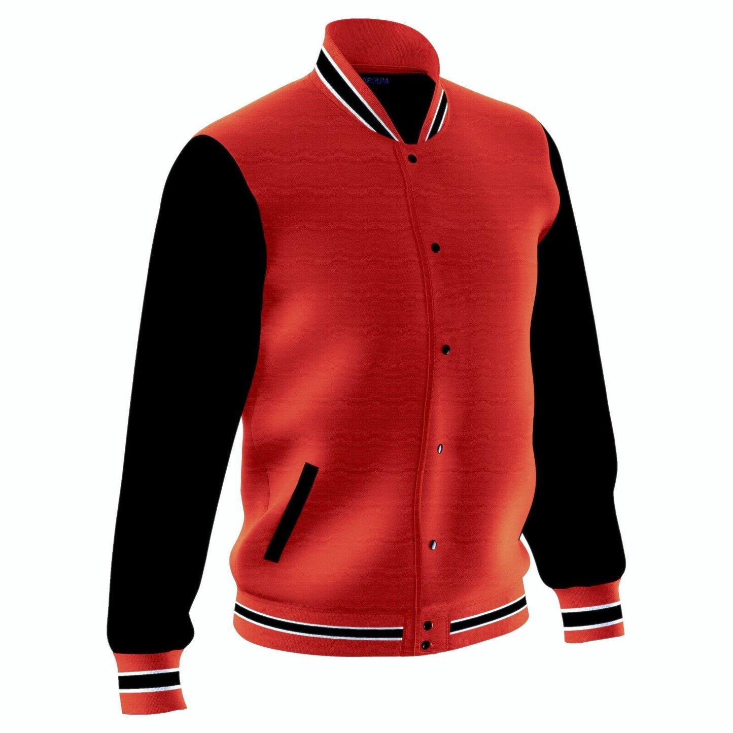 New Men's Premium Classic Snap Button Vintage Baseball Letterman Varsity Jacket