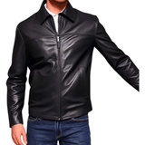 Mens Leather Jacket Casual Stylish Genuine Cowhide Leather Coat