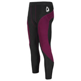 Men Compression Tight Pants Base Layer in black and burgundy, designed for comfort and fitness activities.